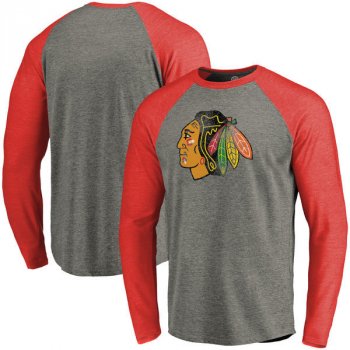 Fanatics Apparel tričko Chicago blackhawks Distressed Primary Logo tri-Blend