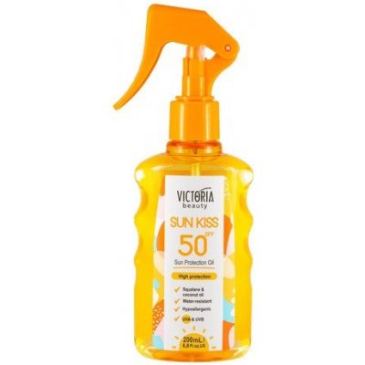 Victoria Beauty Sun Kiss ochranný voděodolný olej ve spreji s kokosovým olejem SPF50 200 ml – Zbozi.Blesk.cz