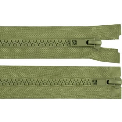 Pro Háčkování Kostěný zip No 5 délka 90 cm dvoucestný zelený khaki – Hledejceny.cz