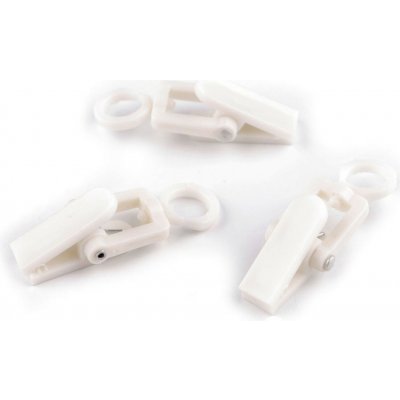 Žabky na záclony plastové s háčkem krémová nejsvět. 10ks – Zboží Dáma