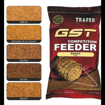 Traper Vnadící směs Feeder GST Competition 1kg Plotice černý – Zboží Mobilmania