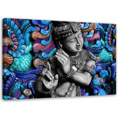 Gario Obraz na plátně Buddha na mozaikovém pozadí Rozměry: 60 x 40 cm – Zboží Mobilmania