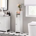 VASAGLE Koupelnová skříňka úzká 18x20x80cm bílá – Zboží Dáma
