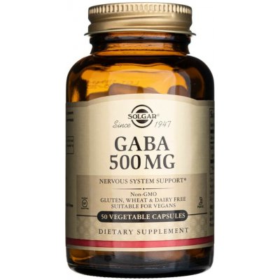 Solgar GABA, 500 mg, 50 rostlinných kapslí – Hledejceny.cz