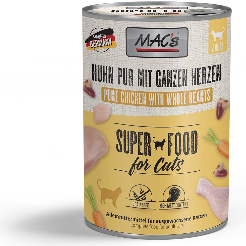 MAC's Cat čisté kuřecí maso s celými drůbežími srdci 12 x 400 g