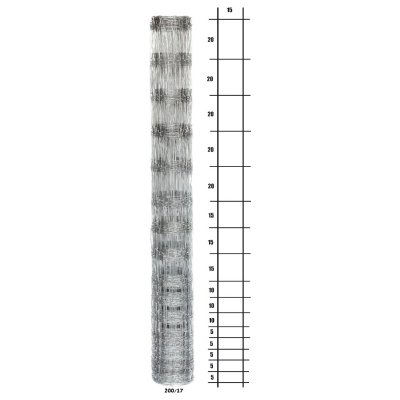 Lesnické pletivo uzlové - výška 200 cm, drát 1,6/2,0 mm, 17 drátů
