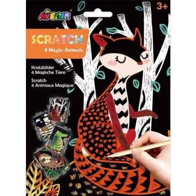 Avenir Škrabací obrázky Zvířátka 4 ks – Zboží Dáma