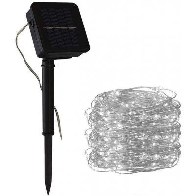 D101 SOLAR Solární svítící flexibilní drát čistá bílá 100x LED 10 metrů – Hledejceny.cz
