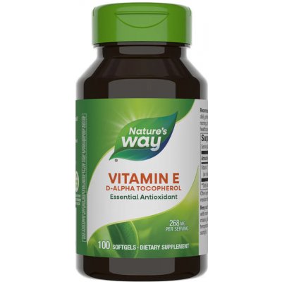Natures Way Vitamin E D-Alpha Tocopherol 100 kapslí – Hledejceny.cz