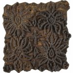 Sanu Babu Antik dřevěná raznice na tisk přehozů s indickým motivem 15 x 8 x 16 cm (XA) – Zboží Dáma