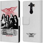 HEAD CASE Pouzdro pro mobil Nokia 8 Sirocco - Rocková skupina Aerosmith křídla (Otevírací obal, kryt na mobil Nokia 8 Sirocco - Hudební skupina Aerosmith bílé pozadí černé logo) – Zboží Živě