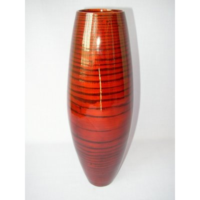 Axin Trading Bambusová váza vysoká červená