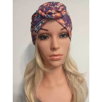 Turban se vzorem fialový – Hledejceny.cz