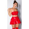 Dámská sukně Sexy Koucla Latexlook ultra mini skirt red