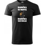 Sablio Tričko s potiskem Babička se neptá, babička servíruje černé – Zboží Dáma