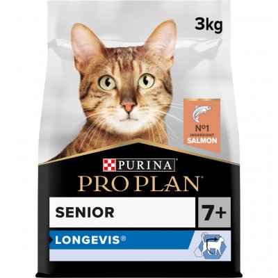 Pro Plan Cat Senior Longevis losos 3 x 3 kg