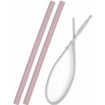 Minikoioi Brčko silikonové 2 ks s kartáčkem Pinky Pink – Sleviste.cz