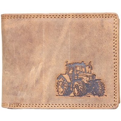 Kožená peněženka z přírodní pevné kůže s traktorem od 519 Kč - Heureka.cz