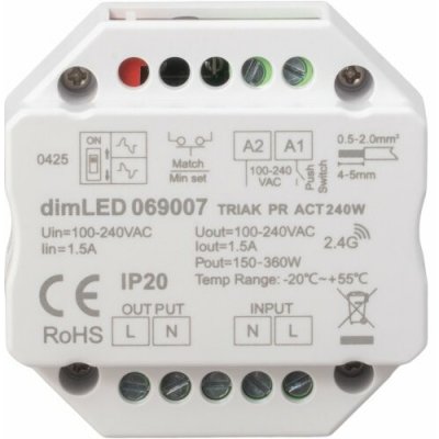 T-LED Stmívač dimLED TRIAK PR ACT240W 069007 – HobbyKompas.cz