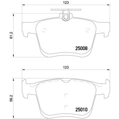 P 85 125 BREMBO Sada brzdových destiček, kotoučová brzda – Zboží Mobilmania