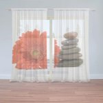 Záclony Gerbera s kameny: 2 ks - 150x250 cm - Sablio – Hledejceny.cz