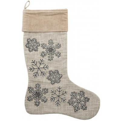 Bloomingville Vánoční punčocha Ahsan, béžová barva, textil – Hledejceny.cz