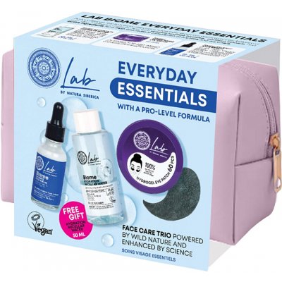 Natura Siberica Lab Biome Everyday Essentials pleťové sérum 30 ml + micelární voda 50 ml + polštářky pod oči 60 ks – Zboží Dáma