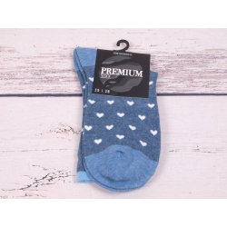 CNB Berlin ponožky DE 34262 modré s malými srdíčky