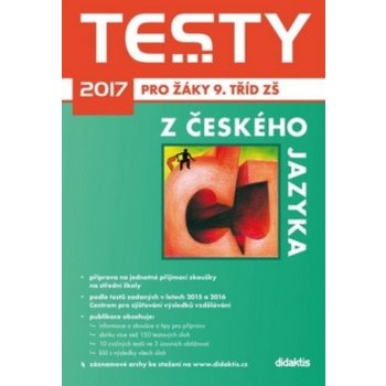 Testy 2017 z českého jazyka pro žáky 9. tříd ZŠ