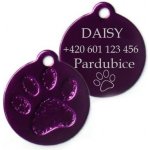 Šperky4U Hliníková psí známka tlapka velká PZ005 VI – Sleviste.cz