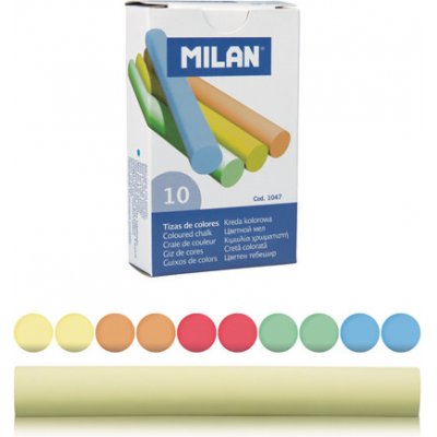 Milan Křídy školní barevné / 10 ks 367992 – Zboží Mobilmania