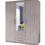 Kapol Szantal 3D 150 cm se šuplíky klasickými dveřmi a zrcadlem Dub Sonoma – Zboží Mobilmania