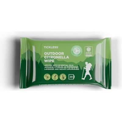 Tickless Citronella Utěrky proti komárům a klíšťatům pro lidi 20 ks – Hledejceny.cz