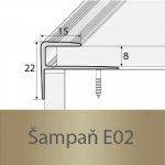 Profil Team Schodová hrana zlato E00 2,7 m 8mm – Hledejceny.cz