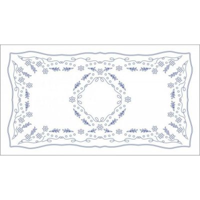 Beruška Vyšívání ubrus 50x90 cm květy a lístky – Hledejceny.cz