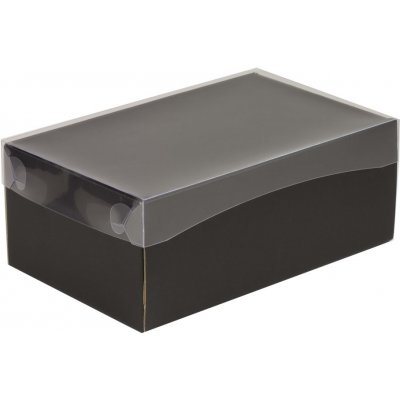 Dárková krabice s průhledným víkem 250x150x100 mm, černá – Zboží Mobilmania