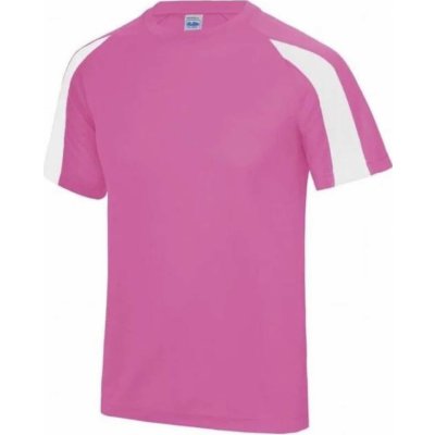 Just Cool dětské kontrastní tričko Jumping Electric pink/Arctic white – Zboží Dáma