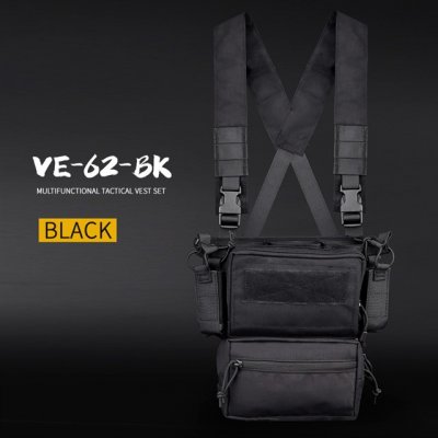 Wosport taktický Chest rig D3TMVS Černý – Zboží Mobilmania