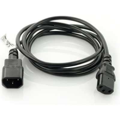 LANBERG Prodlužovací kabel IEC 320 C13 - C14 VDE 1,8 M cerný , – Hledejceny.cz