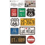 Samolepicí dekorace na stěnu cedulky USA 15063 / Pokojová samolepicí dekorace (25 x 42 cm) Room Decor – Zboží Dáma