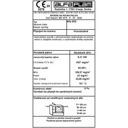 ALFA PLAM ALFA 85G ECO, 8,31 kW, levý, červený