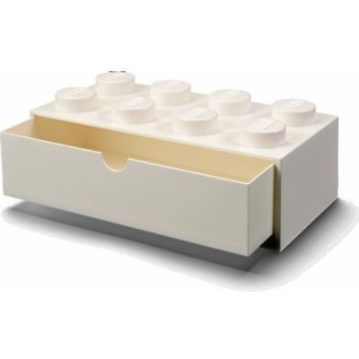LEGO Stolní box 8 se zásuvkou bílý