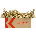 Konstrukční vrut do dřeva KLIMAS 6x140 TORX talířová hlava TX30 žlutý Zn (100 ks v balení) – Hledejceny.cz