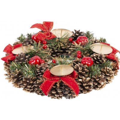 MagicHome prírodný adventný červený 25 cm – Zbozi.Blesk.cz