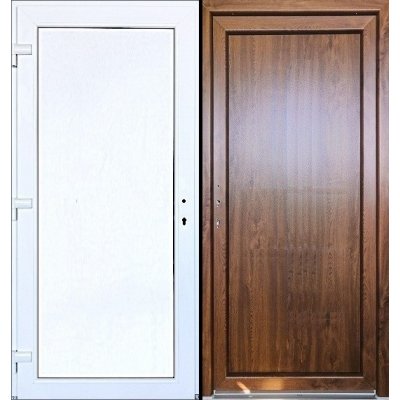 Smart WDS Vchodové dveře Agata Plné levé Zlatý dub/Bílá 98 x 198 cm – Zboží Mobilmania