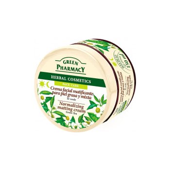 Green Pharmacy Face Care Green Tea matující krém pro smíšenou a mastnou pleť 0% Parabens 150 ml