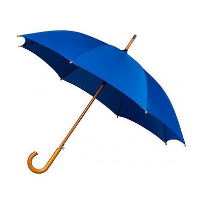 Automatic deštník s dřevěnou rukojetí modrý