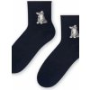 Dámské vzorované ponožky 099 tmavě modrá