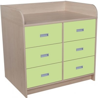 Přebalovací pult se šesti zásuvkami – Zboží Dáma