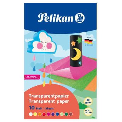 Barevné papíry Herlitz transparentní nepogumované 18 x 30 cm 10 listů 10 barev – Zboží Dáma